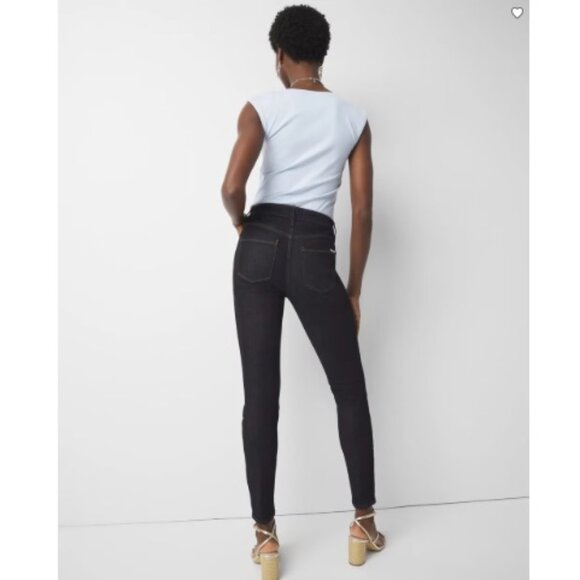 White House Black Market The Sculpt Skinny Ankle Jeans, Dark Denim Blue | Size 2 - Picture 3 of 6